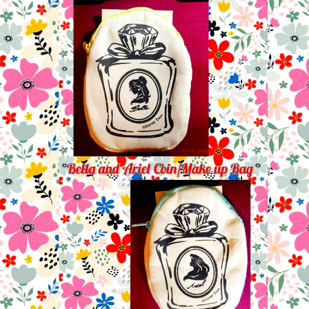 Bella and Ariel- 2 coin/ Make up bag/purse